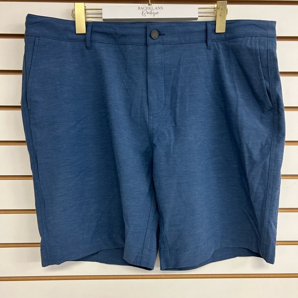 Faherty Shorts Size 40 Belt Loop 9" Inseam All Day Navy Blue All Day Style
